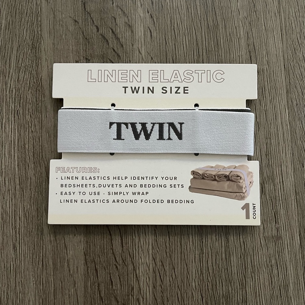 Set of 2 Twin Size Linen Elastics for Bedsheets - NWT ✨